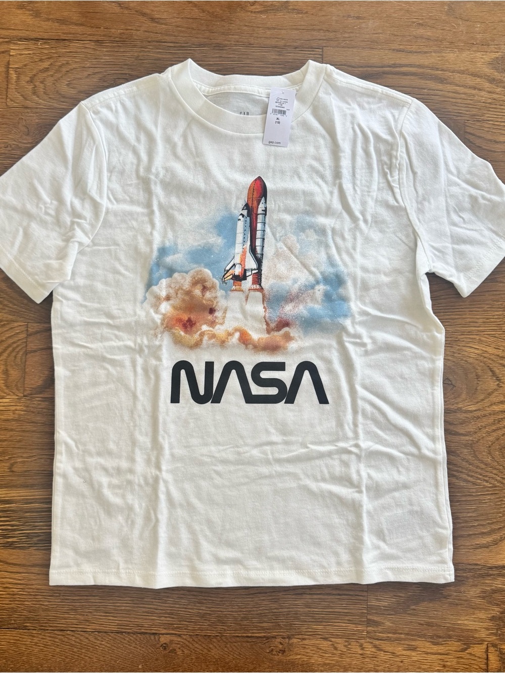 NWT GAP size 12 Kids White Rocket Graphic Tee